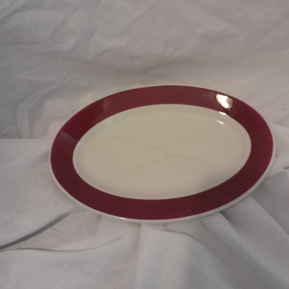 Vintage Retro Rare 1974 Jackson Vitrified China Platter Falls Creek PA *AS IS